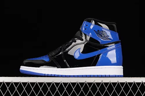 All categories Air Jordan Jordan series basketball shoes Air Jordan 1 High Air Jordan 1 Retro High AJ1 Joe 1 patent leather black and blue 555088-400